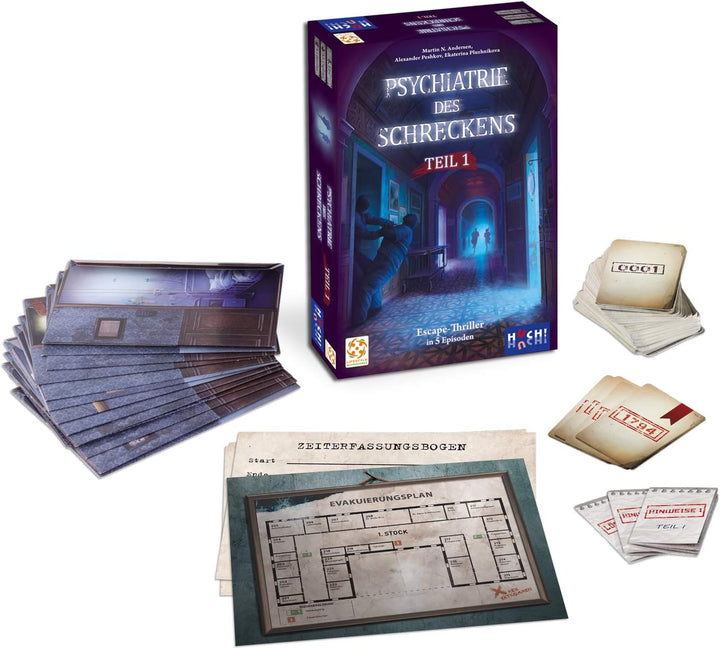 Huch & Friends 881205 Psychiatrie des Schreckens Box 1+2 Exit-Game: Escape-Thriller in 10 Episoden