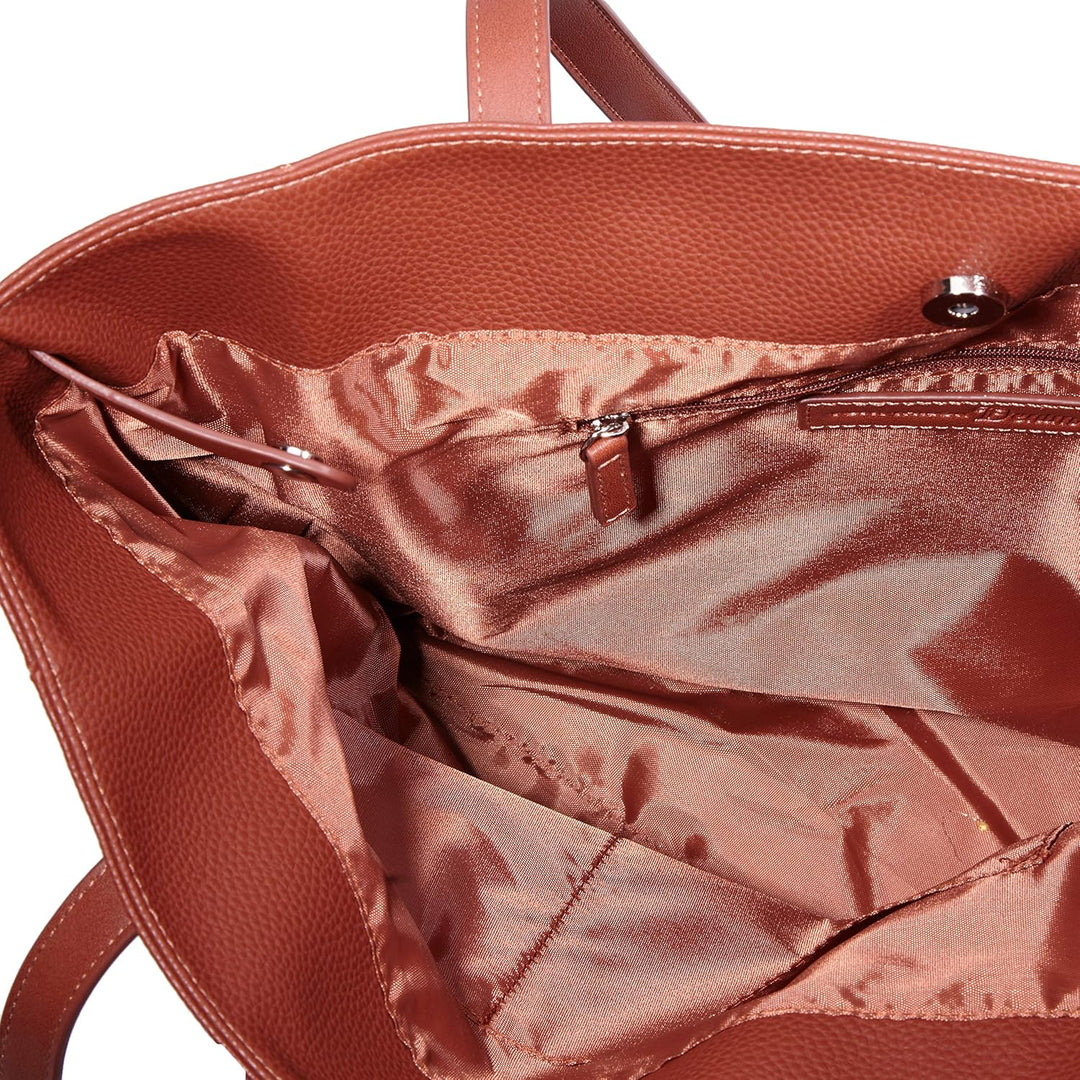 DENIM TOM TAILOR bags Arona Damen Shopper Umhängetasche 41,00 x 14 x 35 Cognac, 41,00 x 14 x 35 Cogn