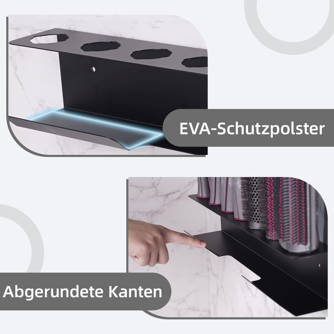 Dyson Airwrap Halterung, Aluminiumlegierung Dyson Organizer Ohne Bohren für Dyson Halterung，Dyson Ai