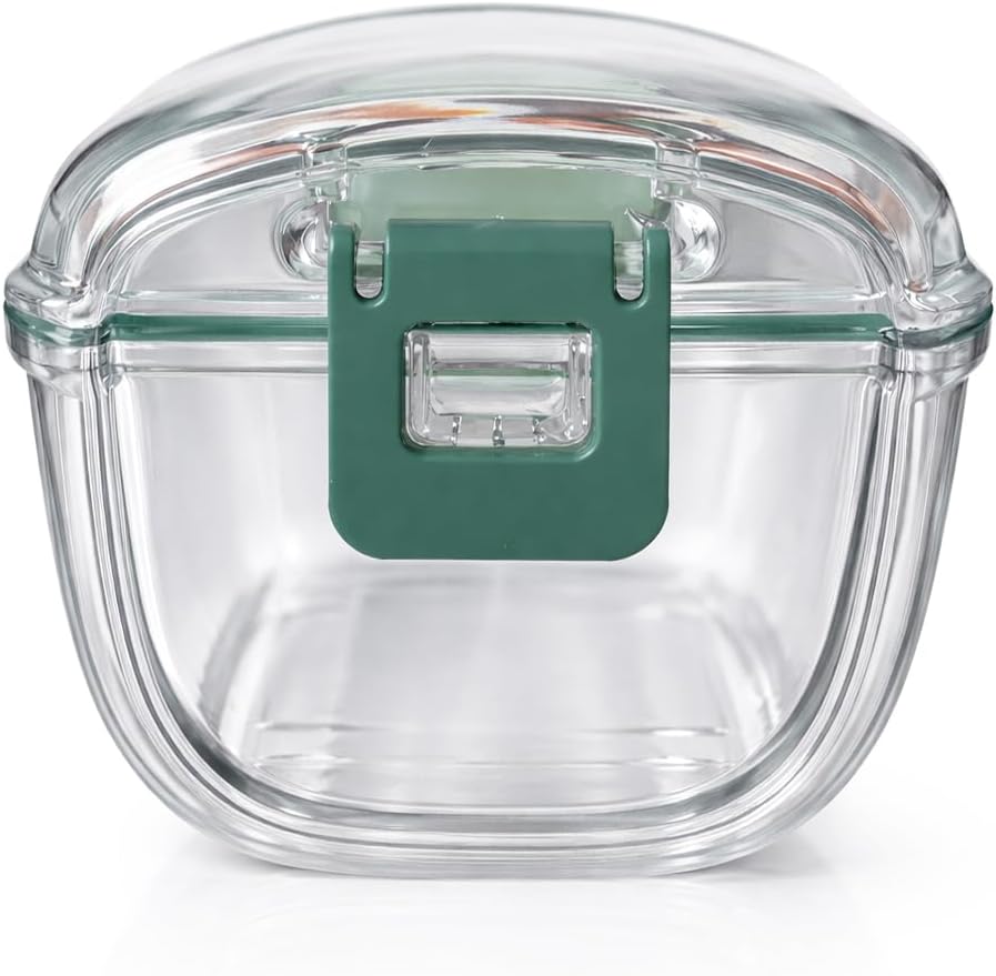 Salat Box To Go Meal Prep Bento Box Lunchbox Salat Pod mit Dressing Dose mit Deckel Bowls Grün, Gr&#