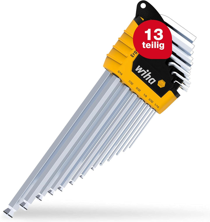Wiha Stiftschlüssel Set 13-tlg. im ErgoStar Halter I Sechskant-Kugelkopf MagicRing® I 1,3 mm - 9,5 m