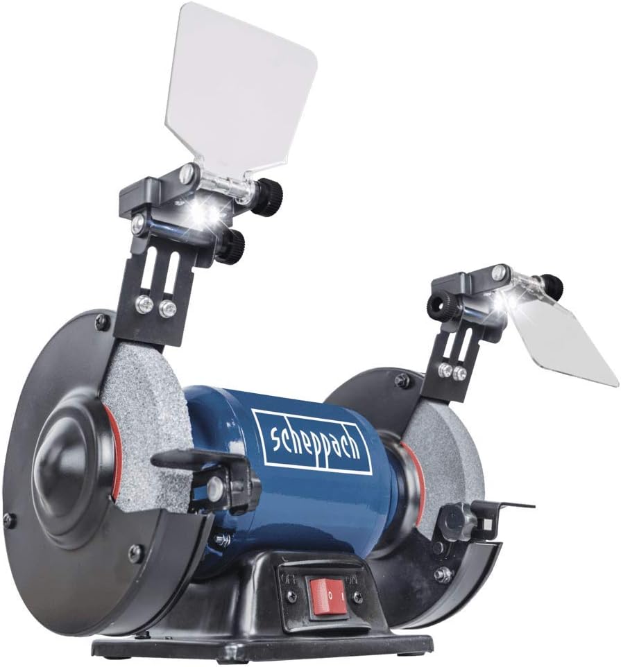Scheppach Schleifgerät/Doppelschleifer SM150L | Schruppscheibe, Schlichtscheibe, Schleifstein | 400