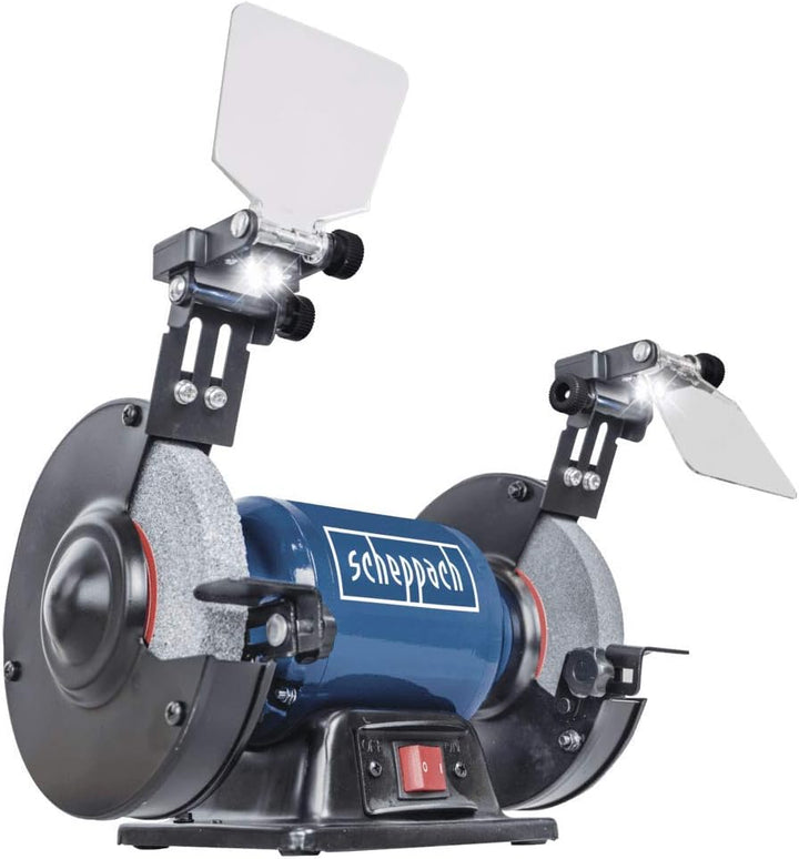 Scheppach Schleifgerät/Doppelschleifer SM150L | Schruppscheibe, Schlichtscheibe, Schleifstein | 400