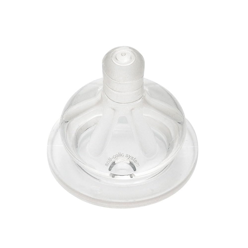 NIP Weithalsglasflasche GLAS Flasche, 2er Set, 120 ml + 240 ml Weithalstrinksauger Silikon, Sauger G