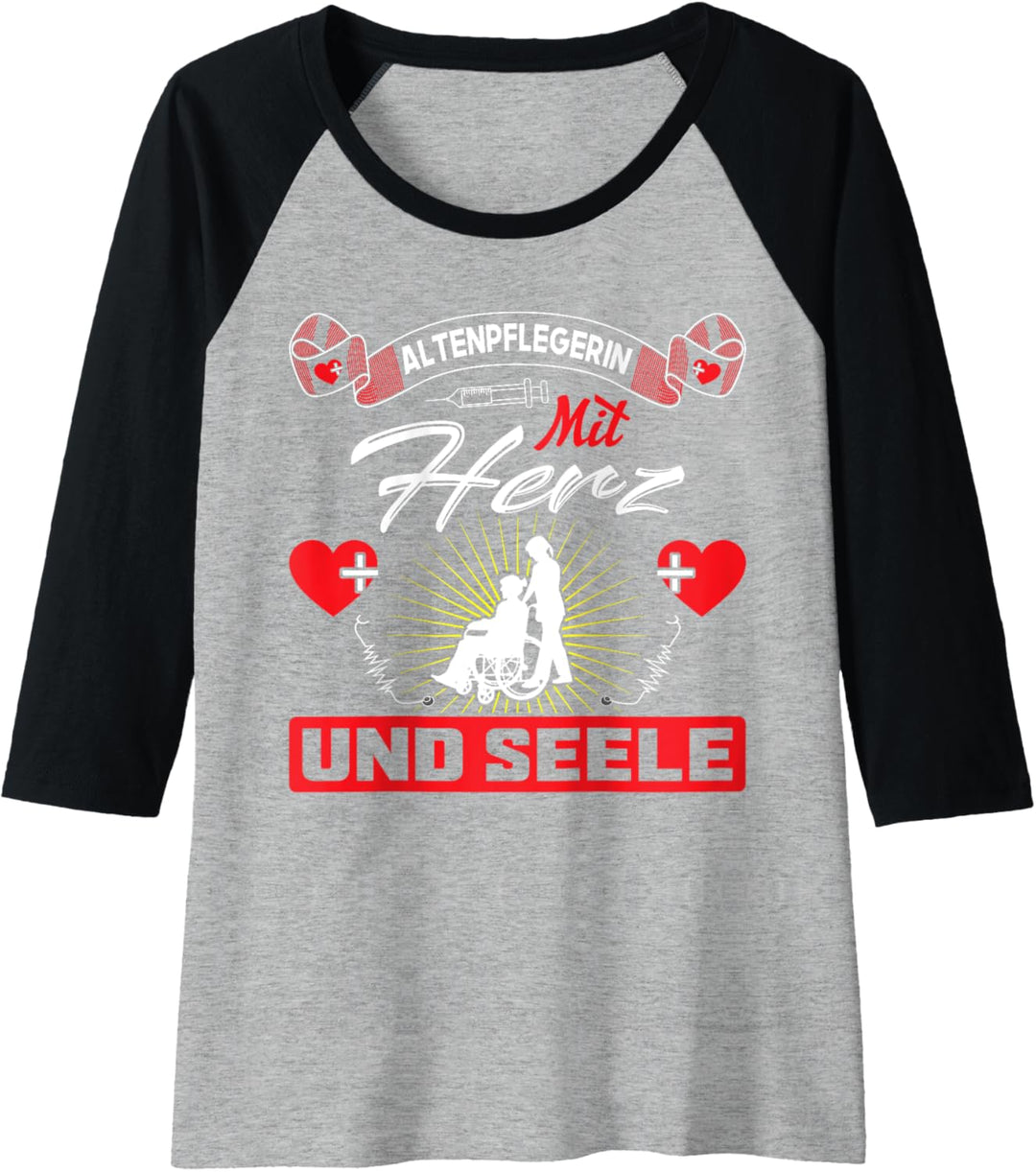 Damen Berufskleidung für Altenpflegerin Altenpflege Pflegehelferin Raglan