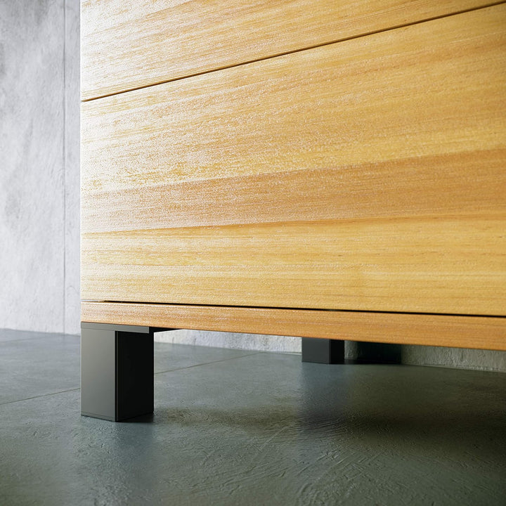 sossai® Exklusiv - Aluminium Möbelfüsse | E4MF-N | 4er Set | Höhe: 60mm | Farbe: Schwarz 4 Stück, Hö