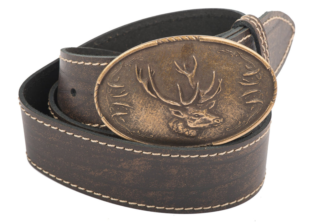 Werner Trachten Unisex - Erwachsene Trachten Gürtel 03868 110 cm (Herstellergrösse: 110) Braun (Brau