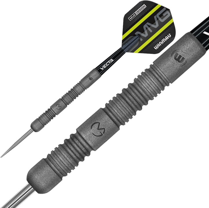 WINMAU Michael Van Gerwen MvG Exact Tungsten Darts Set with Flights and Stems (Shafts) 25 g, 25 g