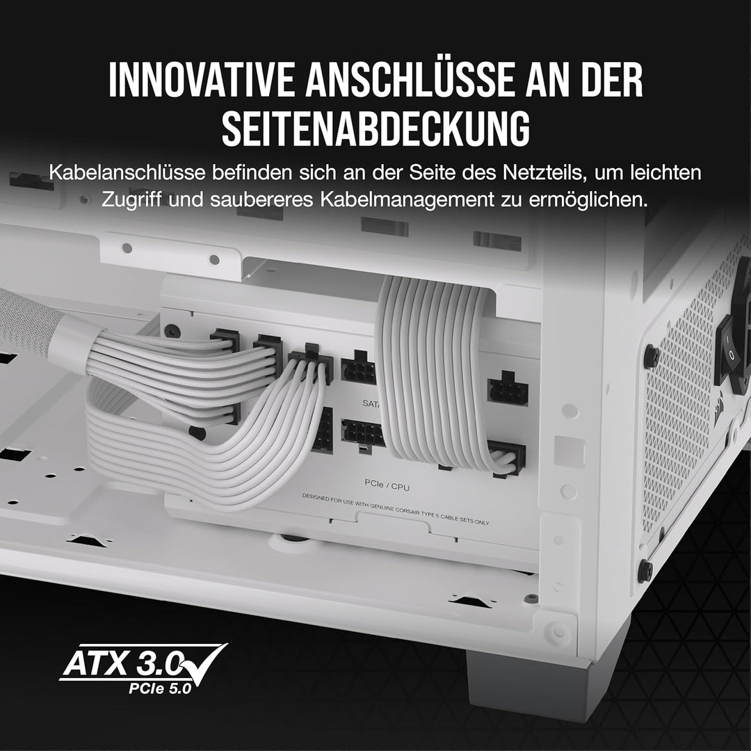 Corsair RM850x SHIFT Vollmodulares ATX-Netzteil - Modulare Seitenschnittstelle - ATX 3.1- & PCIe 5.1