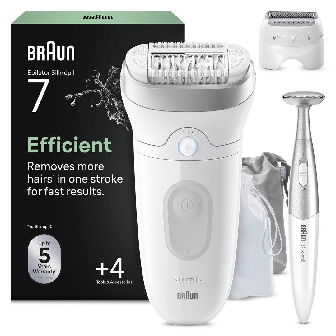 Braun Silk-épil 7, Epilierer Damen / Haarentferner für langanhaltende Haarentfernung, inkl. Bikinitr