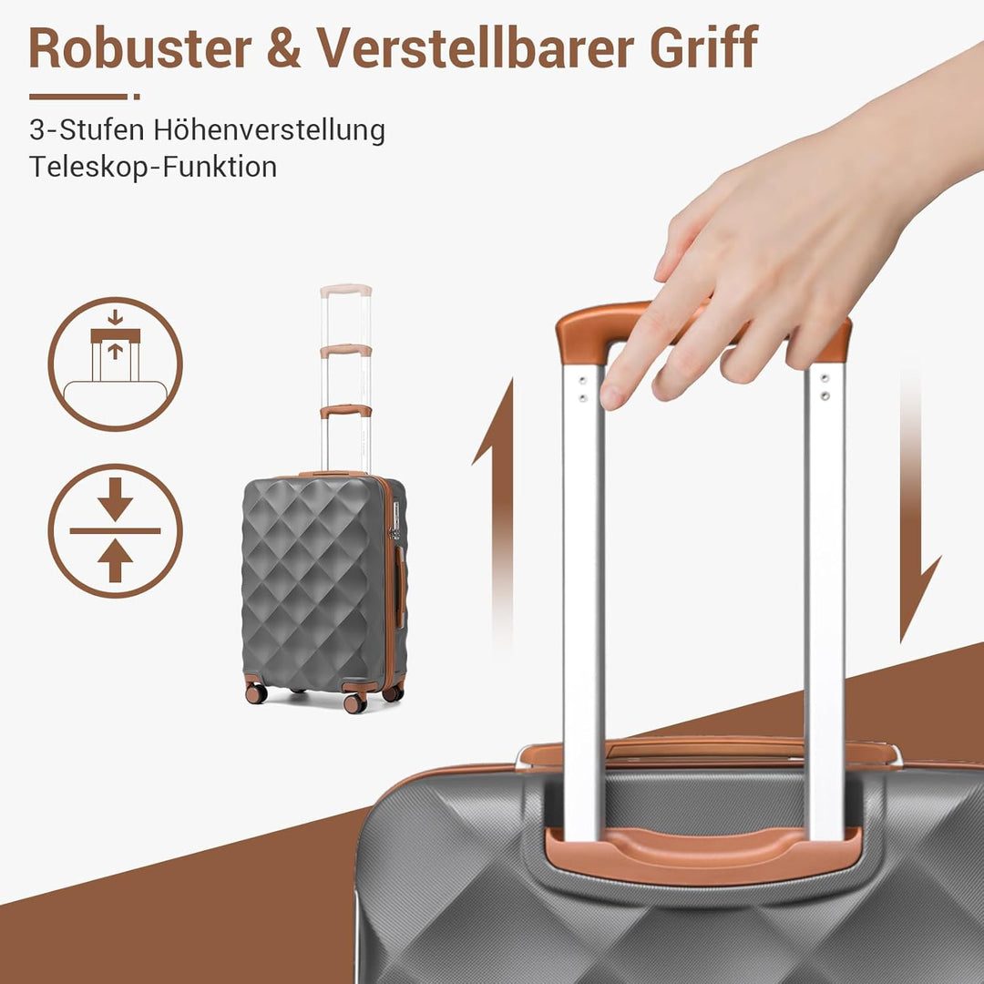 British Traveller Hartschalenkoffer Gross Handgepäck Koffer 73 * 47 * 30cm Reisekoffer Gross Koffer