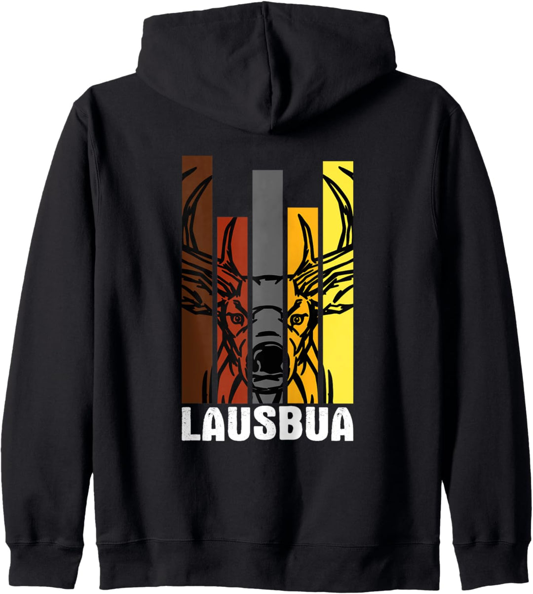 Lausbua retro vintage Hirsch Bua Kapuzenjacke