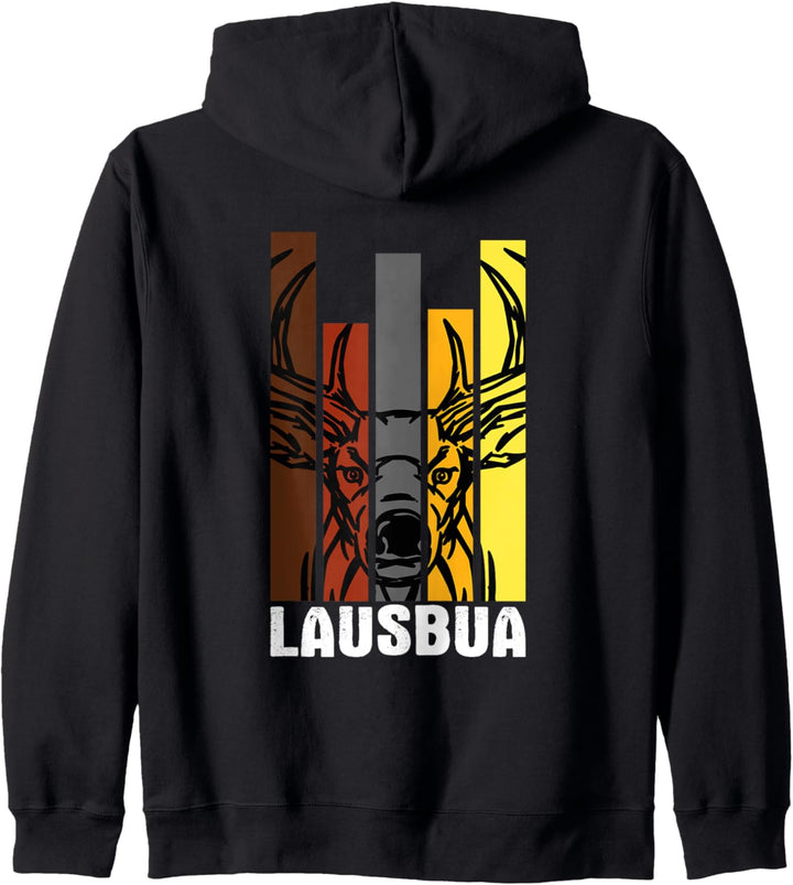 Lausbua retro vintage Hirsch Bua Kapuzenjacke