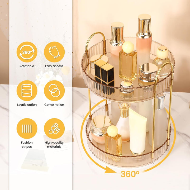 Organizer Schminke, Make Up Organizer 360 Grad Drehbar Grosse Kapazität, Multifunktionaler Kosmetik