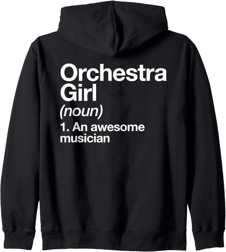 Orchester Girl Definition Funny Musician Musik Band Kapuzenjacke