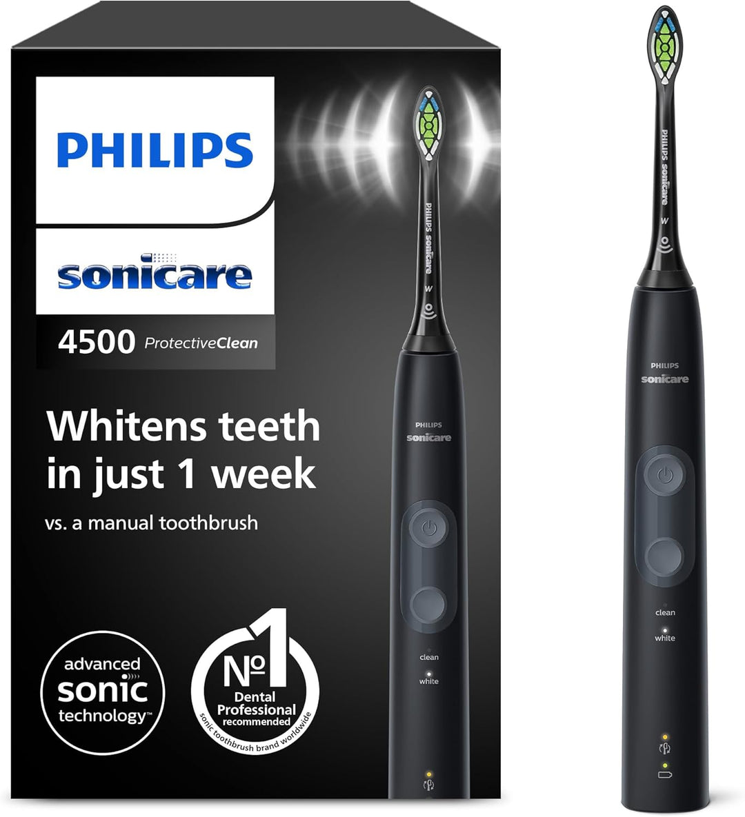 Philips Sonicare ProtectiveClean HX6830/44 - Elektrische Zahnbürste mit Drucksensor, BrushSync-Techn