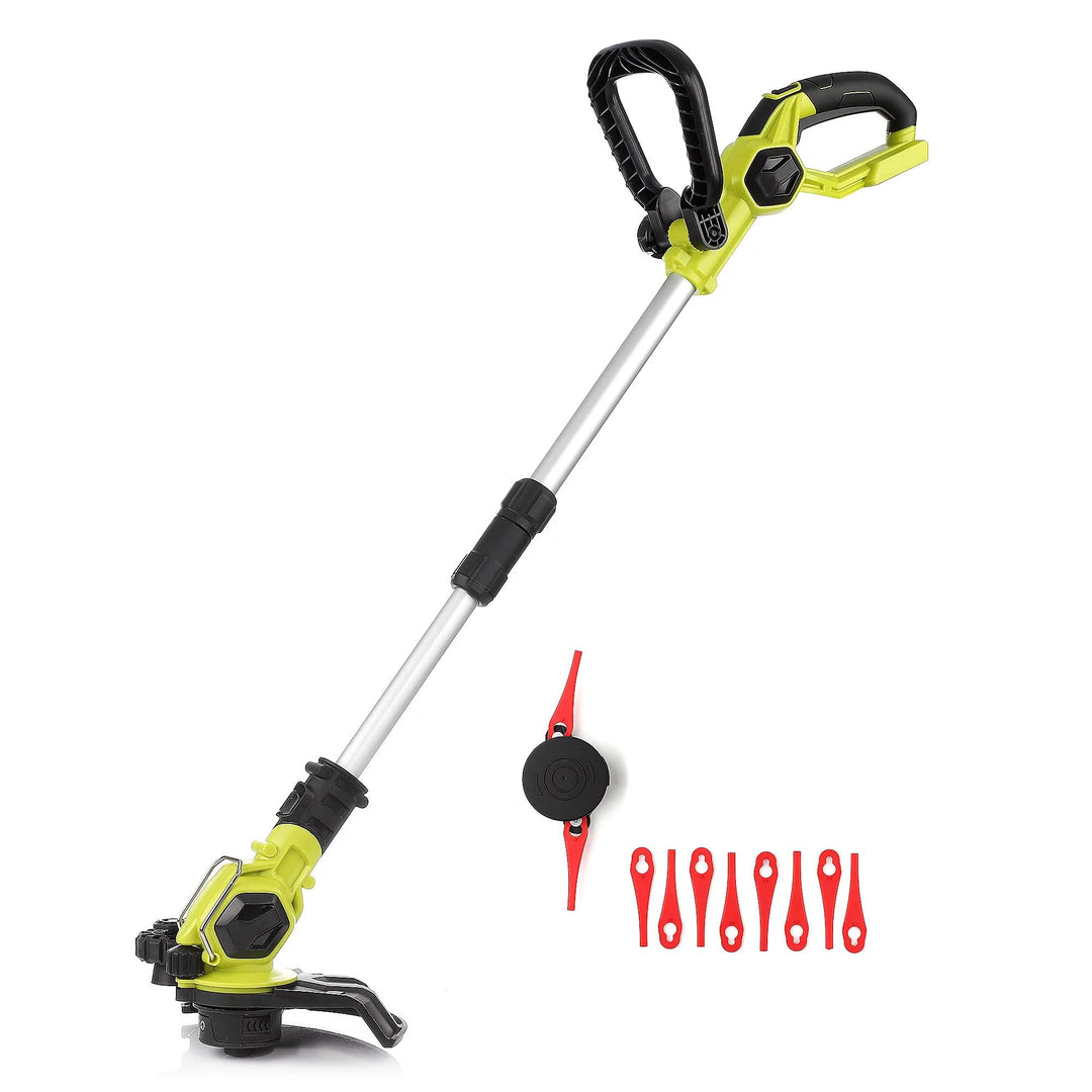 Akku Rasentrimmer 18V - schwenkbarer Motorkopf und Handgriff- Teleskopierbar - mit Faden-Spule und K