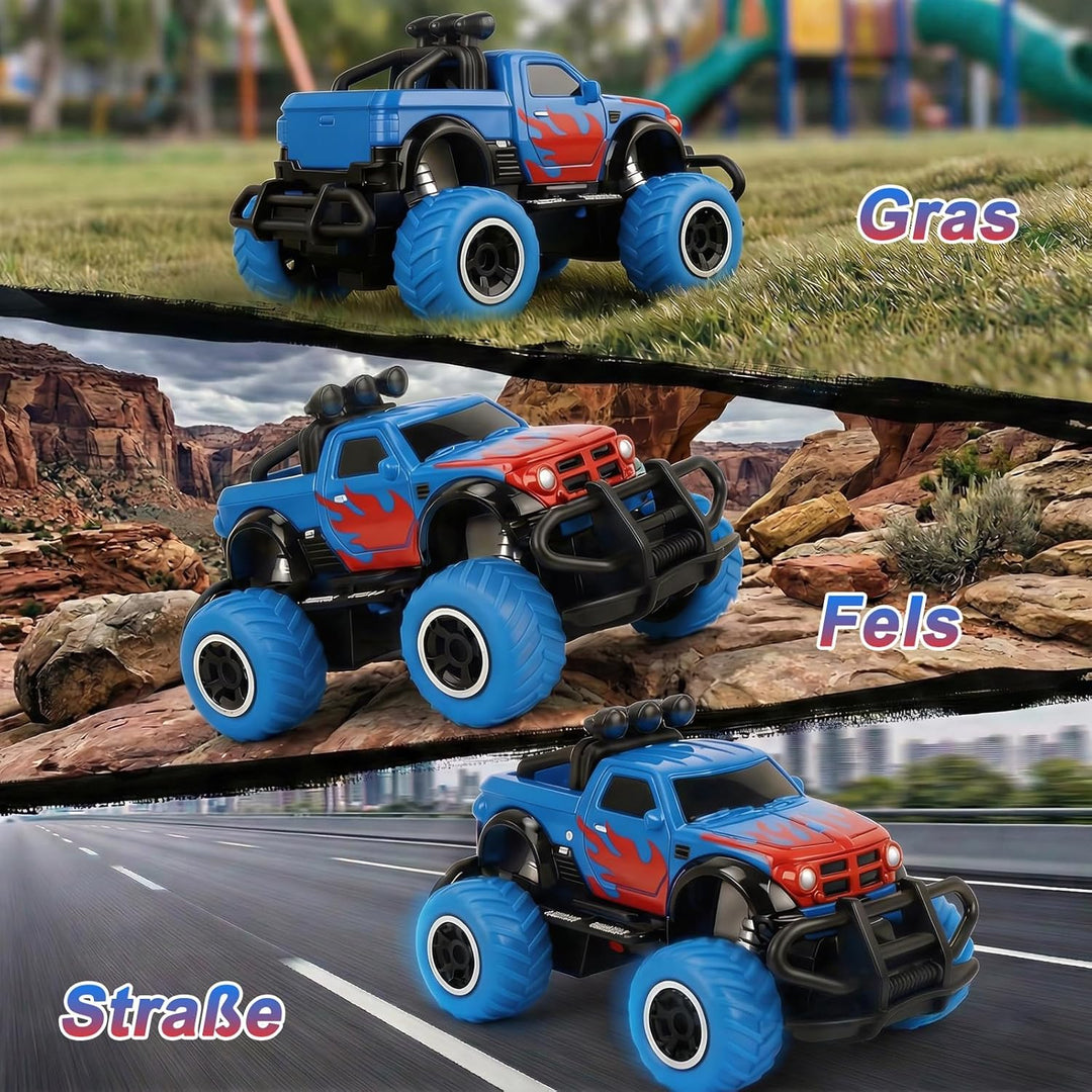 Pup Go Monster Truck Ferngesteuertes Auto mit Licht für Kinder 3-9 Jahr, Robust Mini RC Auto Schnell