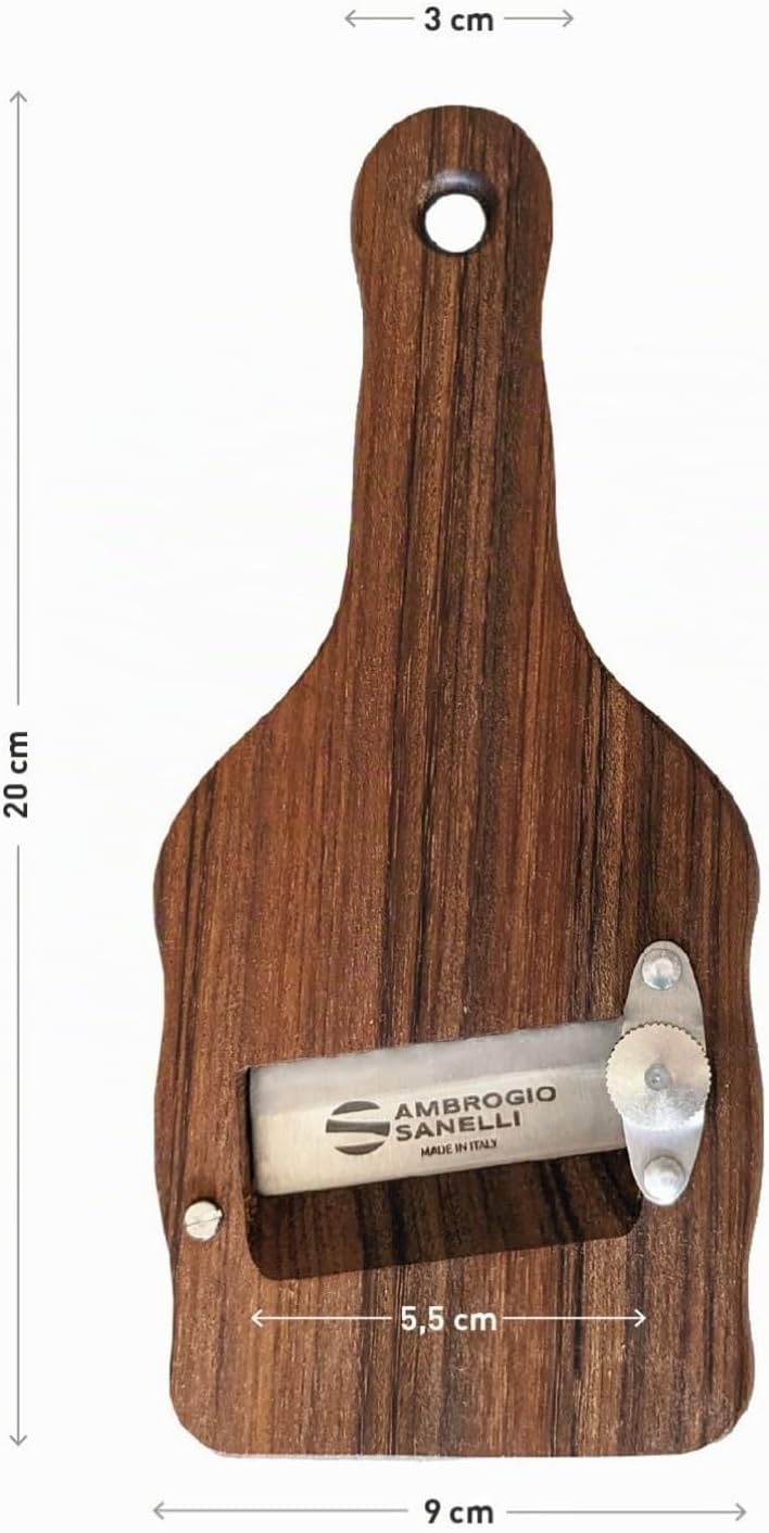 Sanelli Ambrogio 1730.000 Affettatartufi Ovangkol-aus Edelstahl mit glatter Klinge, Holz, Braun, 23.