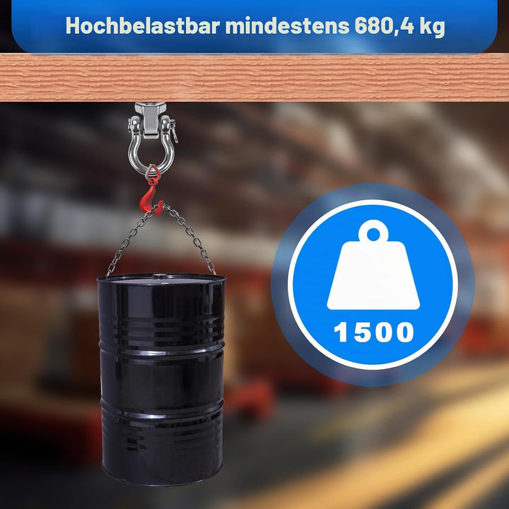 DAJAVE 4 Stück Hängende Schraube, Schwerlast 180° Schaukelhaken, 304 Edelstahl Schaukelhaken für Hol