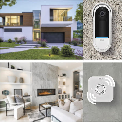 EMOS GoSmart Video-Türklingel IP-15S DC mit WiFi und App, kabellose Smart Home Videoklingel mit 1080