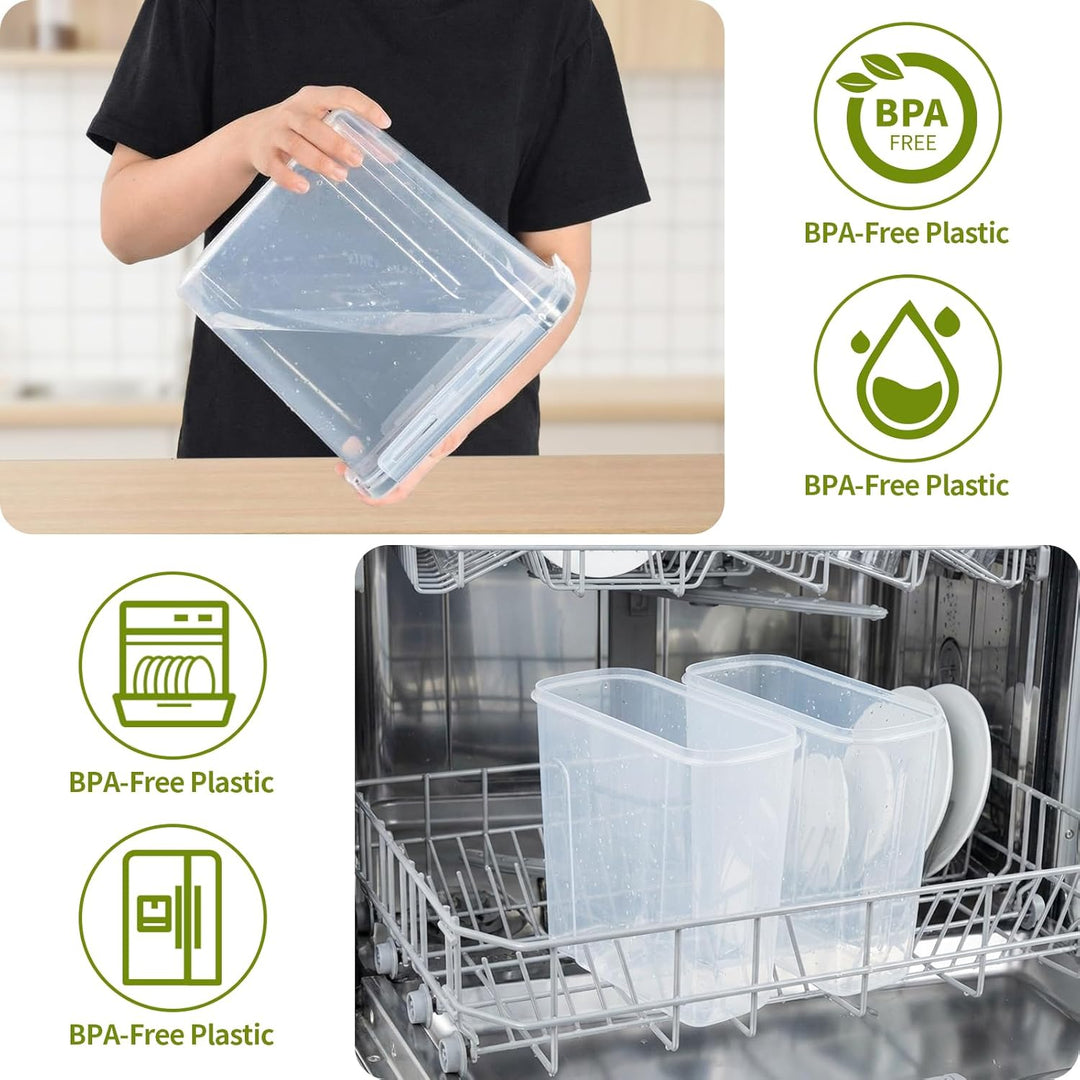OTraki Vorratsdosen mit Luftdichtem Deckel 4L XXL | 4er Set, XXL Grösse, Luftdicht, Lebensmittelaufb