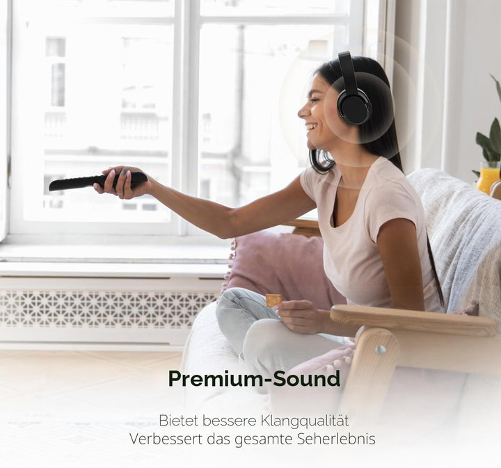 Kabellose TV Kopfhörer, TV Kopfhörer Kabellos für Senioren mit Transmitter Ladestation, Bluetooth Ko