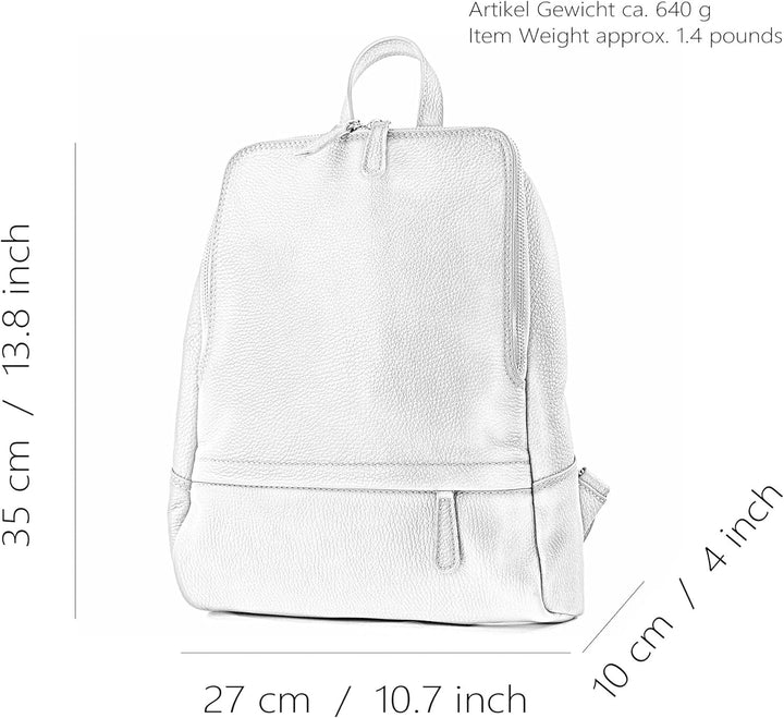 modamoda de - T138 - ital Damen Rucksacktasche aus Leder
