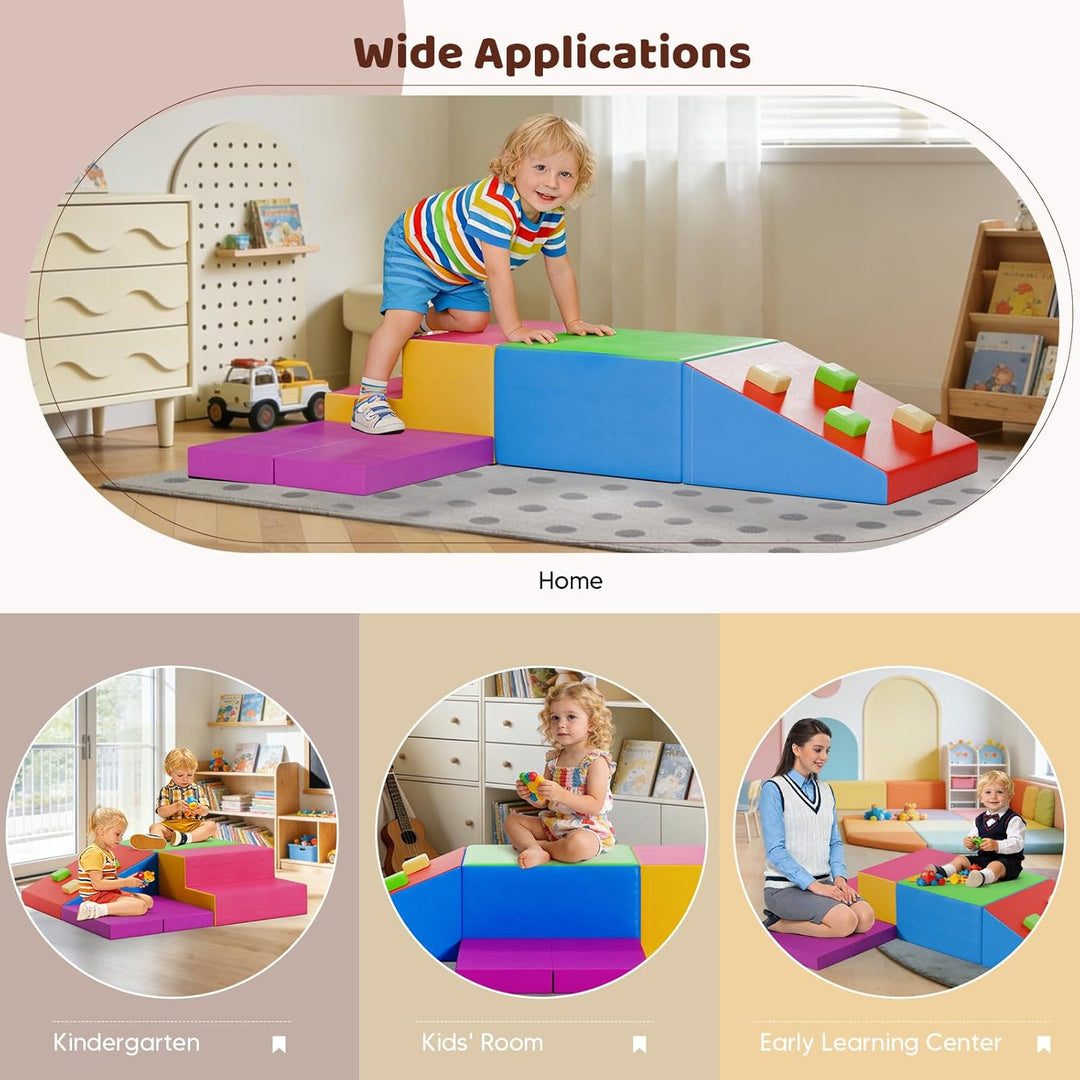 Baby-Schaumstoffbausteine, XXL Softplay-Set für Kleinkinder von 1–3 Jahren, Schaumstoff Bausteine fü