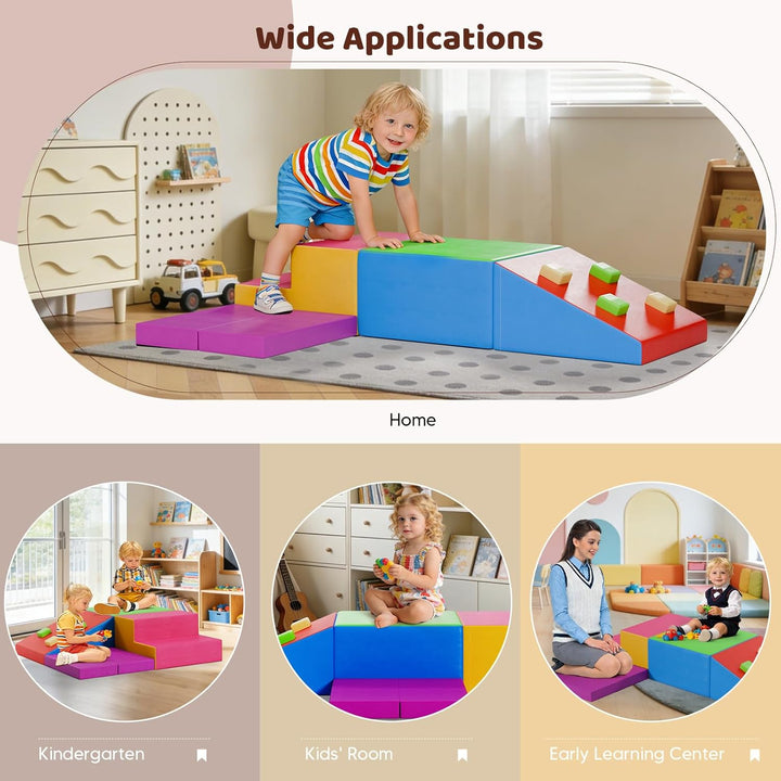Baby-Schaumstoffbausteine, XXL Softplay-Set für Kleinkinder von 1–3 Jahren, Schaumstoff Bausteine fü