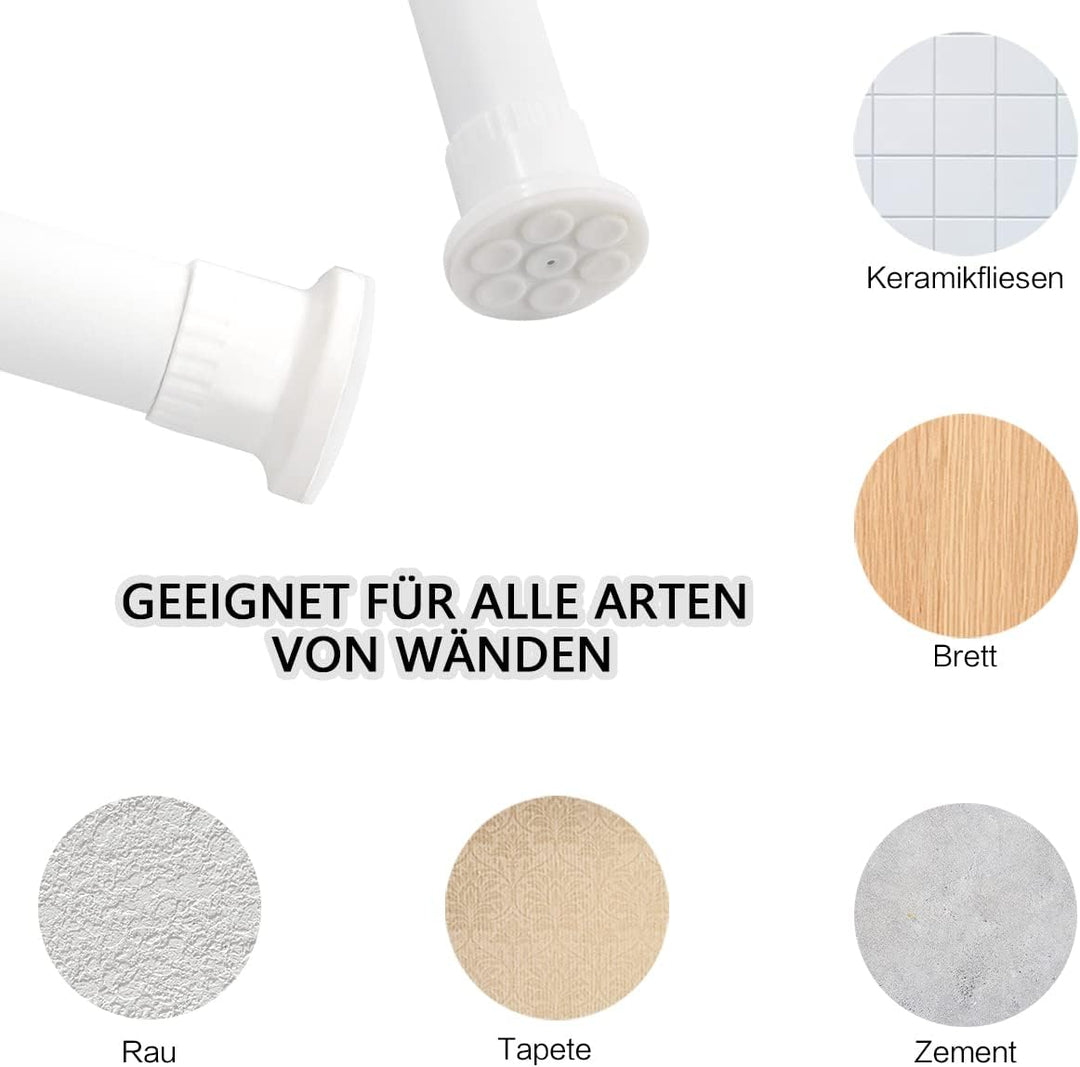 Vailge Teleskopstange Gardinenstange Vorhangstange ohne Bohren, Verstellbare Teleskopstange Klemmsta