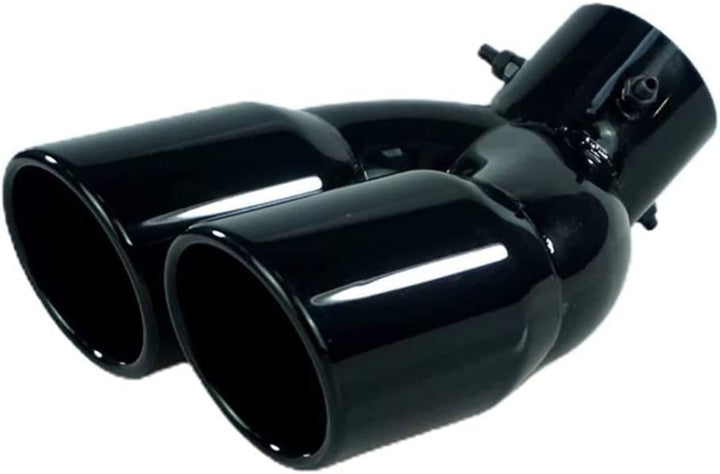 URFEDA 63mm Auspuffblende Doppelrohr Auto Universell Auspuff Schalldämpfer Endrohr Edelstahl Auspuff