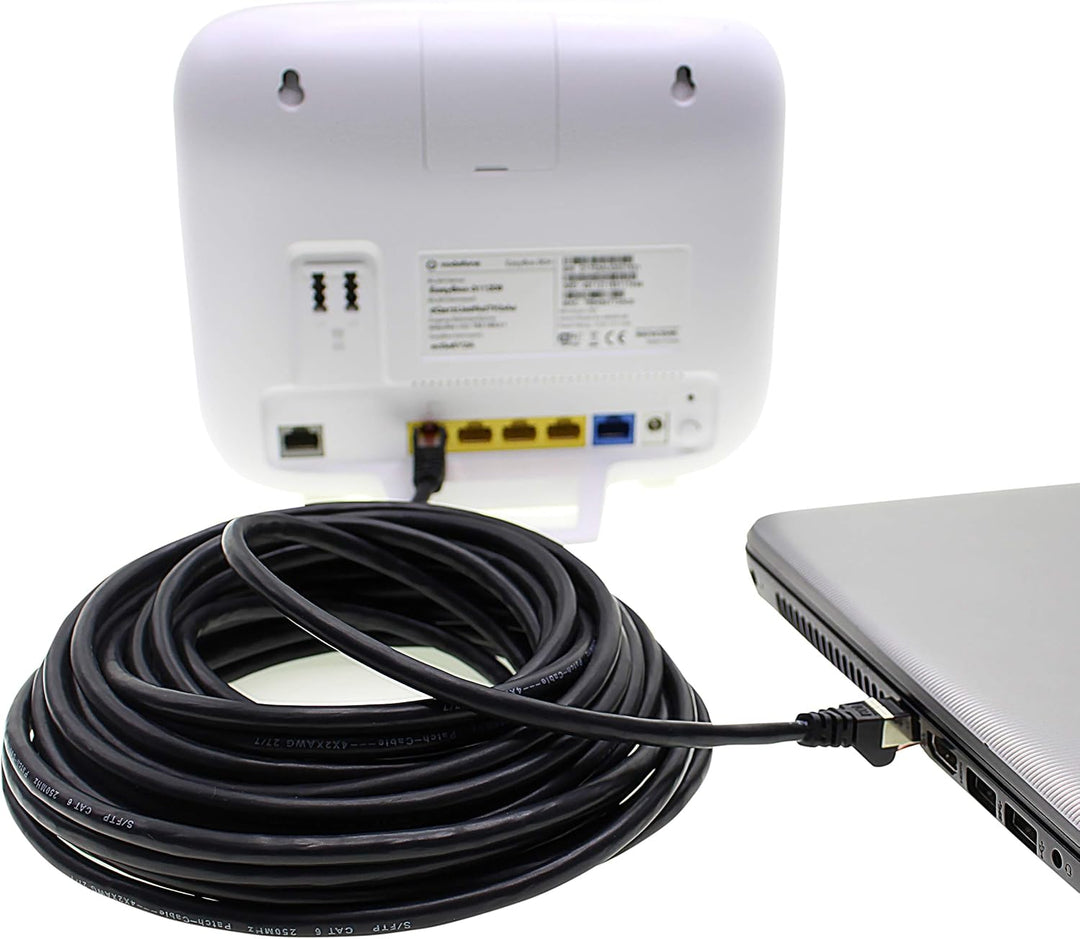 Netzwerkkabel Cat.6 5m schwarz - 10 x Ethernetkabel Lankabel Cat6 Lan Netzwerk Kabel Sftp Pimf Patch