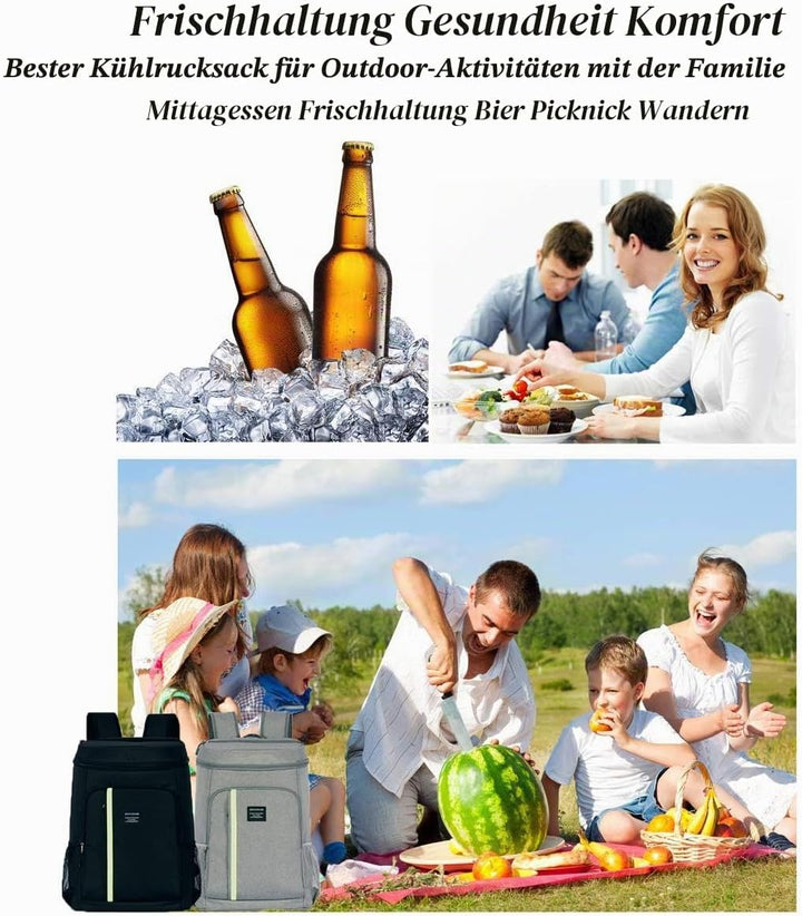 Neusky Wasserdicht kühltasche Rucksack Picknickrucksack für Camping und Wandern