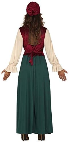 shoperama Zigeunerin Damen Kostüm Gipsy Kleid und Turban Wahrsagerin Zauberin Hellseherin, Grösse:M