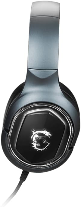 MSI IMMERSE GH50 GAMING HEADSET - Kopfhörer 7.1 Virtual Surround Sound, Vibrationssystem, 40mm Neody