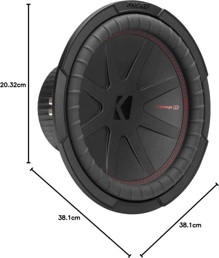 KICKER CompR122 (CWR122-48) - 30 cm Passiv Subwoofer mit 1000 Watt (RMS: 500 Watt) Dual 2 Ohm, Dual