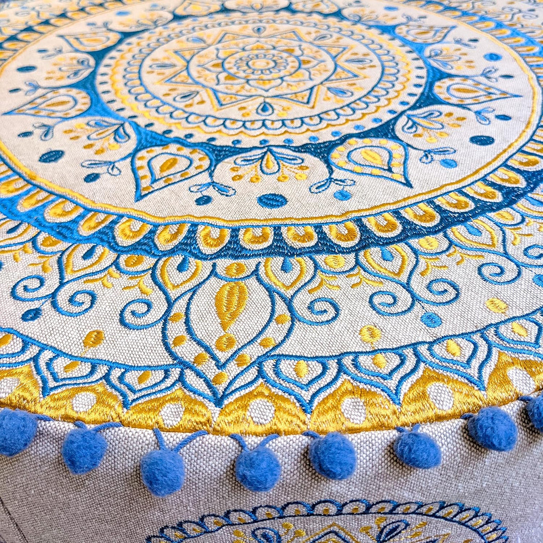 Mandala Life ART Böhmischer Hocker Osmanische Abdeckung -60x20 cm - Luxus-Hocker mit handwerklichem