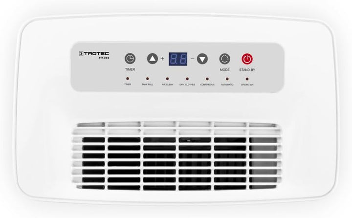 TROTEC Luftentfeuchter elektrisch TTK 72 E – Leistung 24 L/Tag – Fläche 50 m² / 125 m³ – mit Autoabs