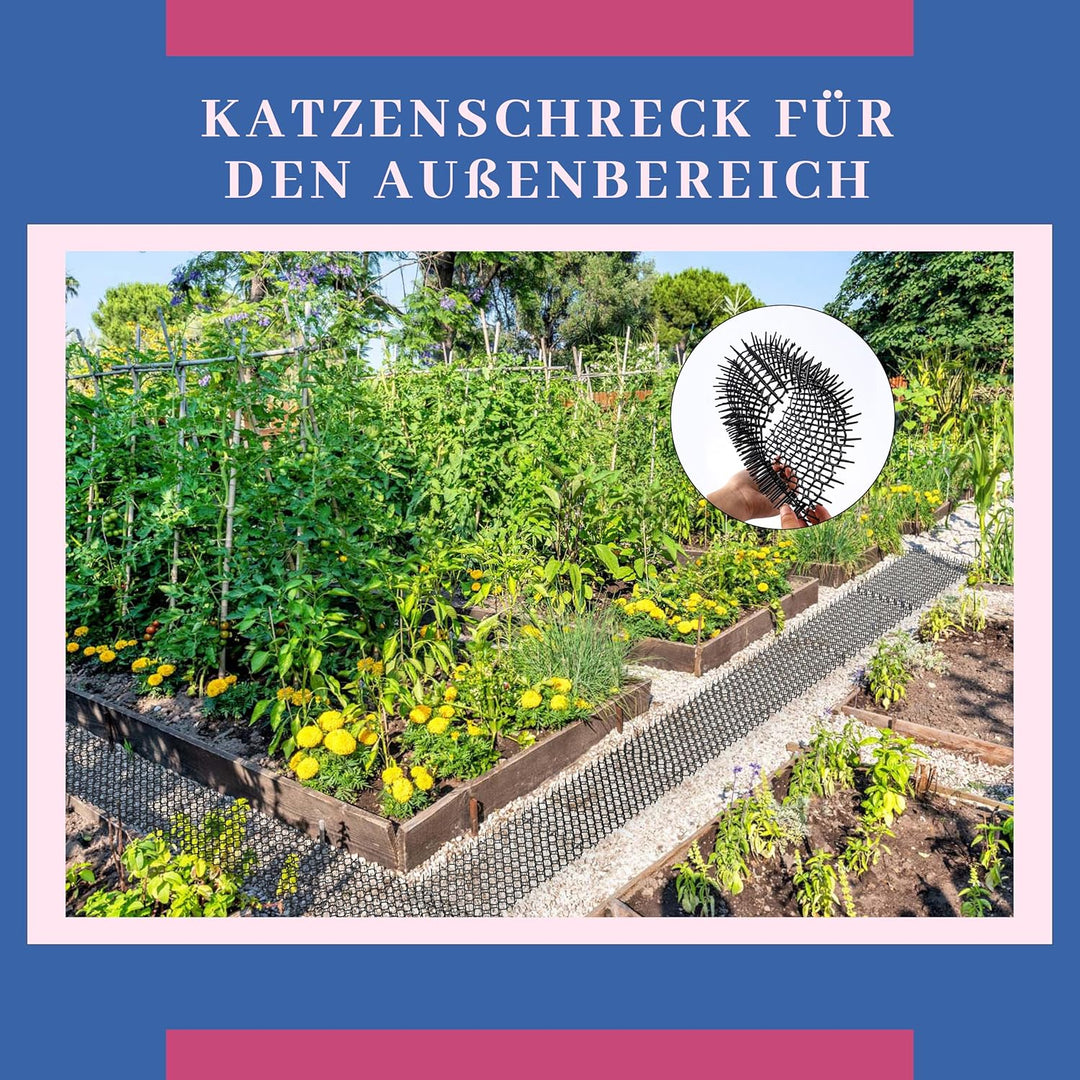 Kyrieval Dornengitter Tier-Barriere Garten Katze Tierabwehr Scat Spike Matte, 12 Pack 40 x 20 cm Ant