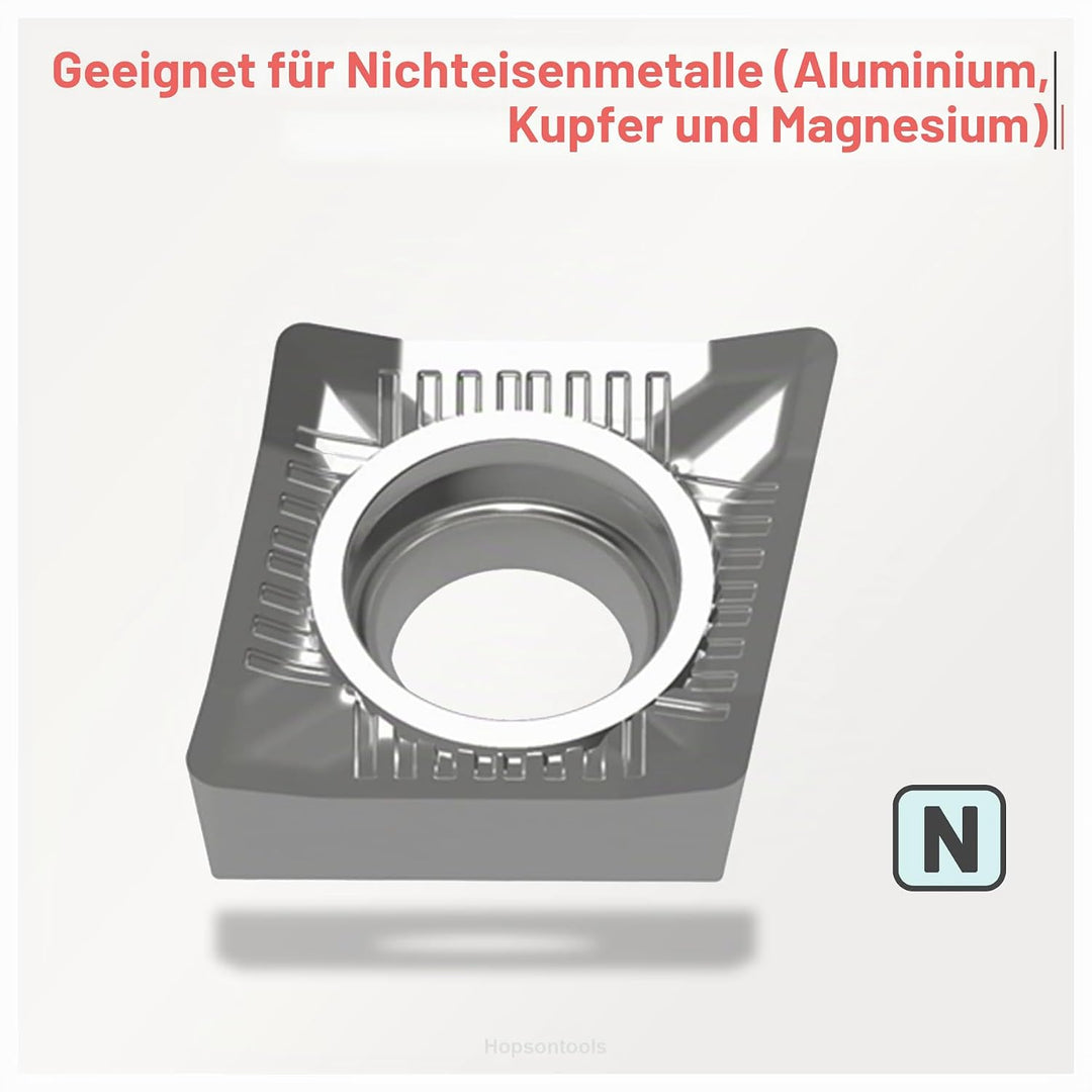 CDBP CCGT 09T304 CCGT32,51 Wendeschneidplatten Aluminium zum Drehen von Schneidwerkzeugen, 10 Stück