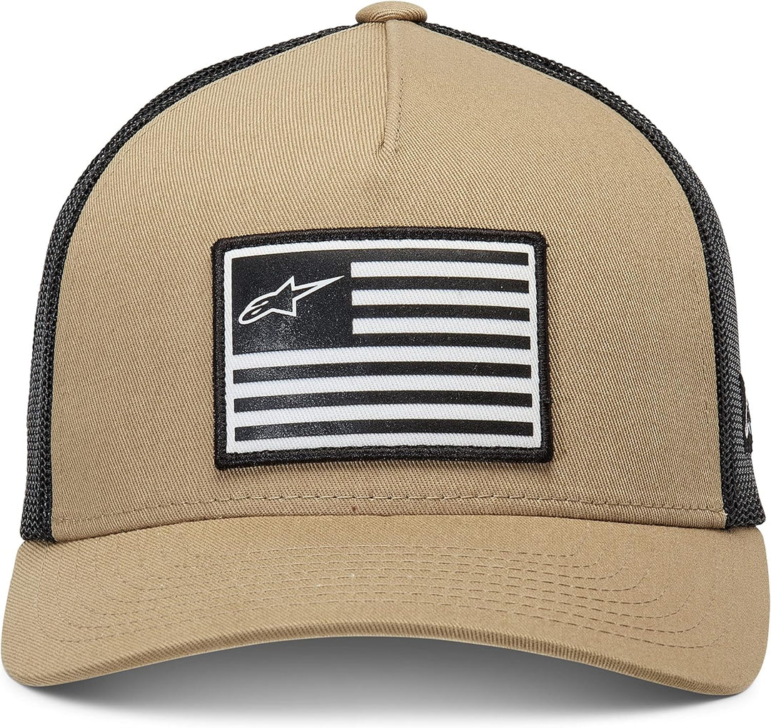 Alpinestars Flag Snapback Hat Baseballkappe Herren Trucker mit hinten Schnappverschluss