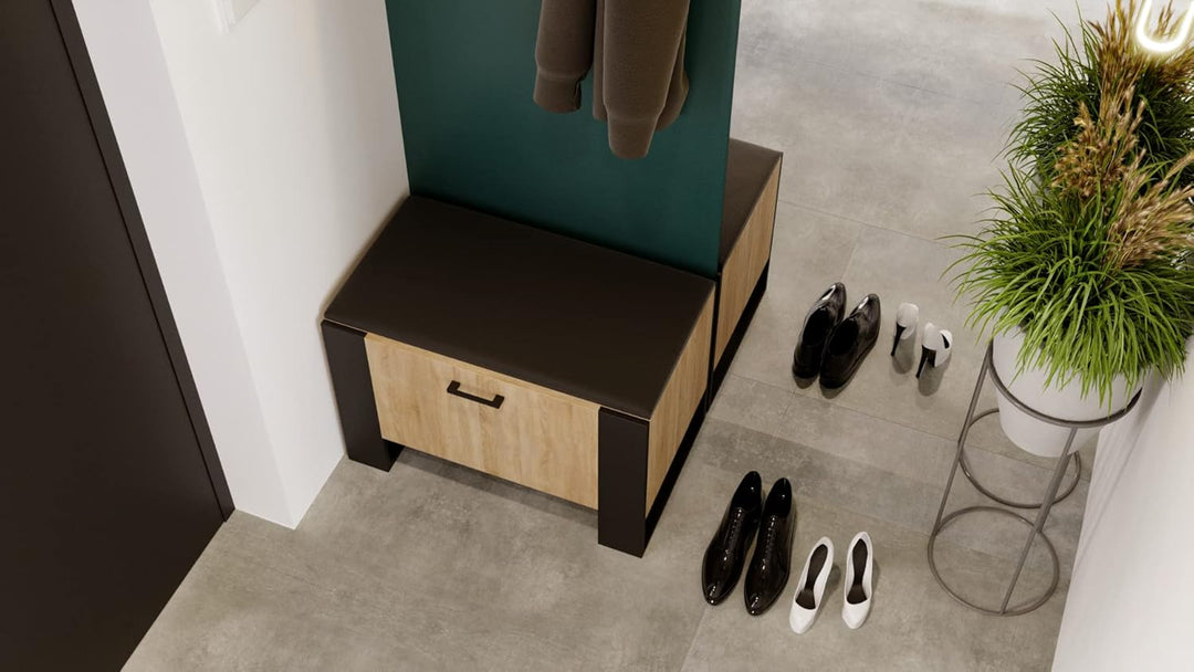 MRBLS Schuhschrank mit Sitzbank - Modernes Design & Robuste Qualität – Schuhregal Geschlossen Schuhb