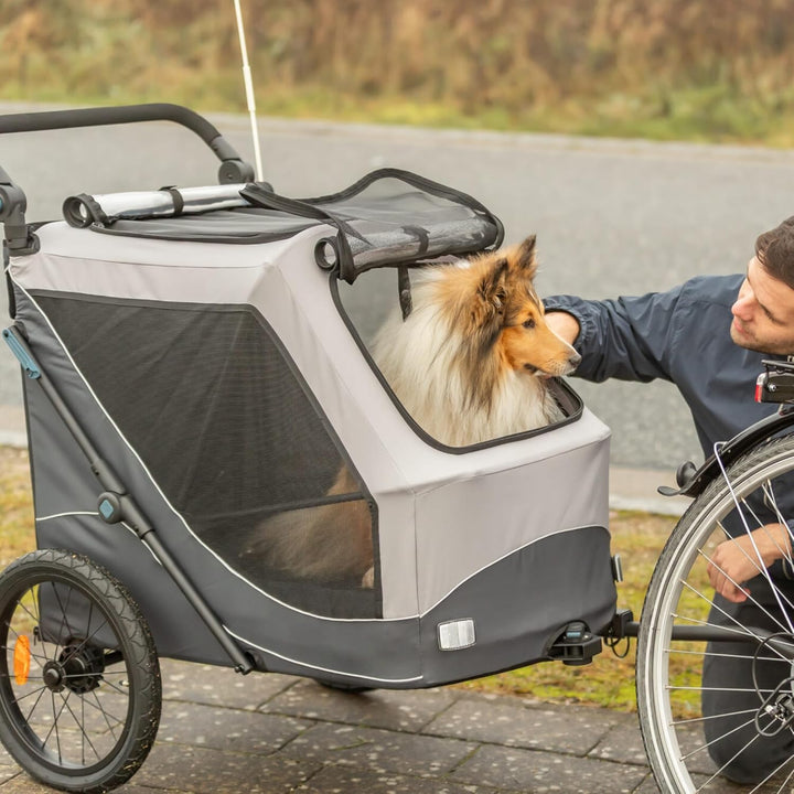 TRIXIE 12794 Fahrrad-Anhänger, Schnell-Falt-Funktion, S