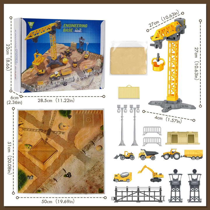 Spielzeug für Kinder ab 3 Jahren, Kinderspielgeräte wie Baumaschinen, Betonmischer, Bagger, Selbsten