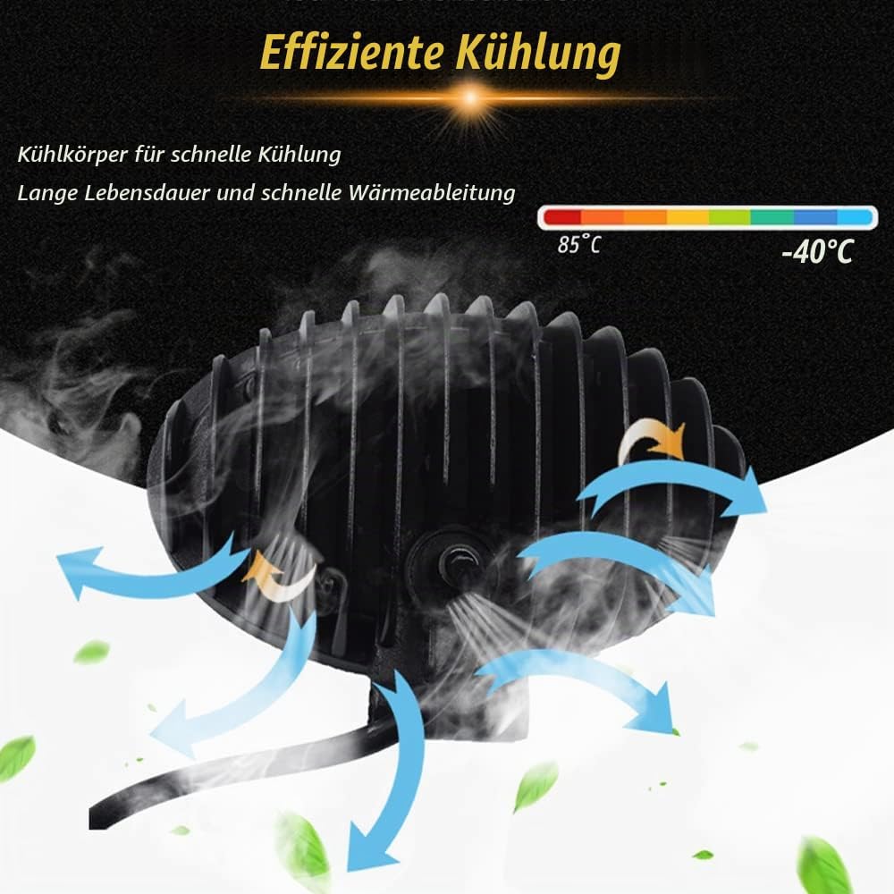 WELLIT 6x 24w Oval Led Arbeitsscheinwerfer Scheinwerfer Offroad 12V24V Fluchtlicht Arbeitslicht IP68