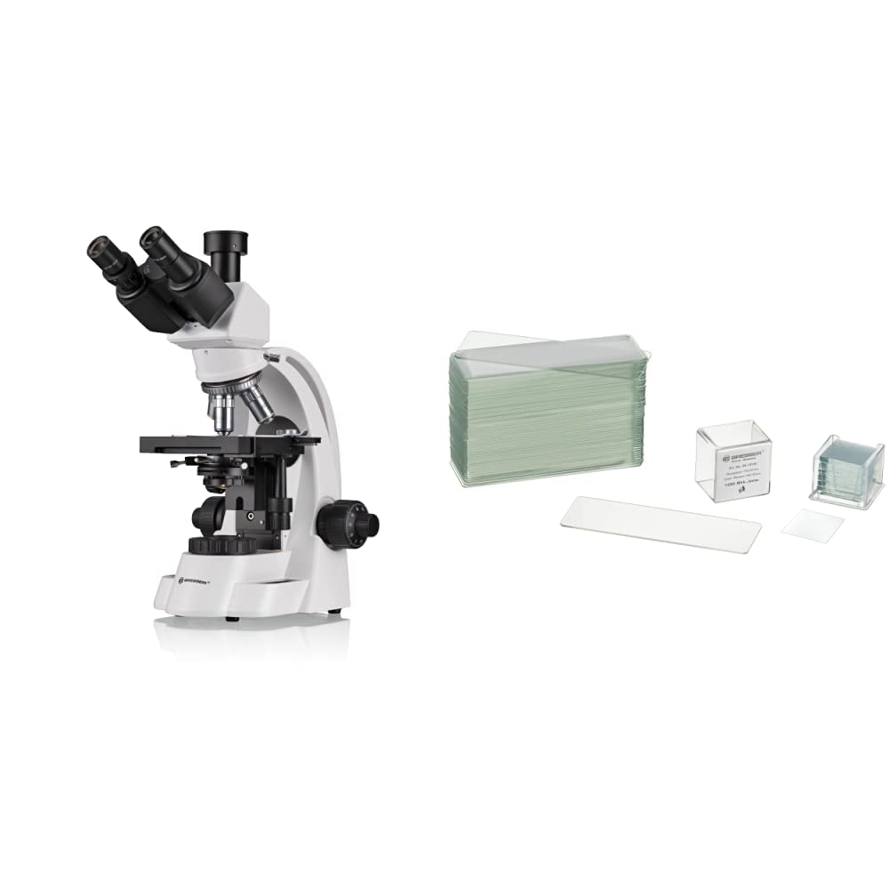 Bresser trinokulares Durchlicht Mikroskop BioScience Trino 40x-1000x Vergrösserung & Mikroskop Objek
