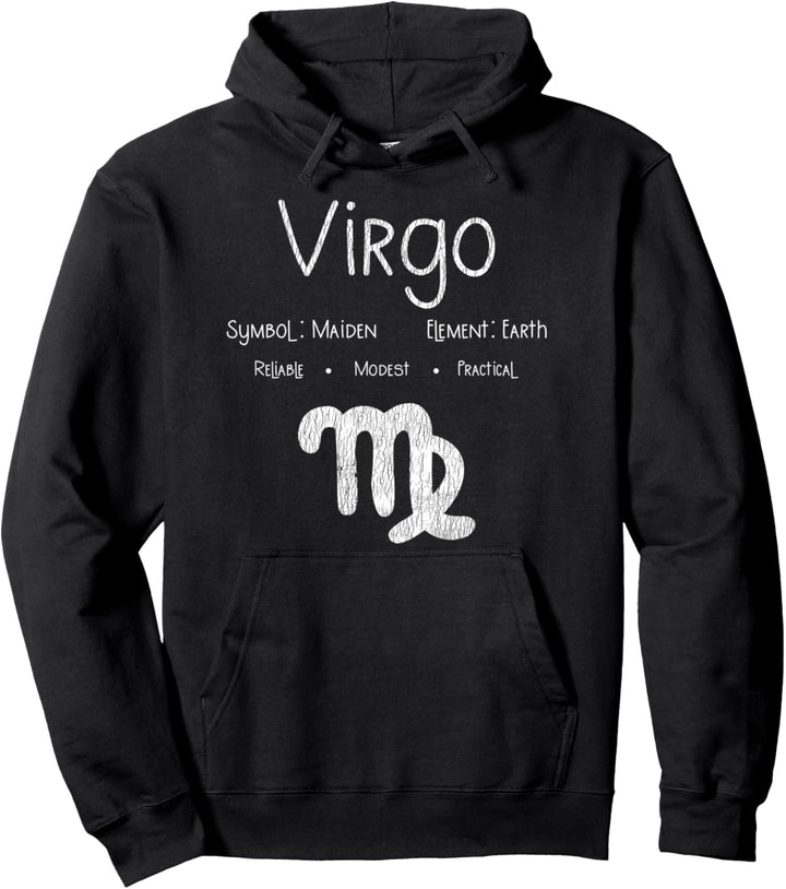 Vintage Jungfrau Geburtstag Horoskop Sternzeichen Astrologie Bday Pullover Hoodie