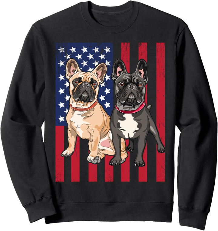 French Bulldog Frenchie USA Flag Sweatshirt