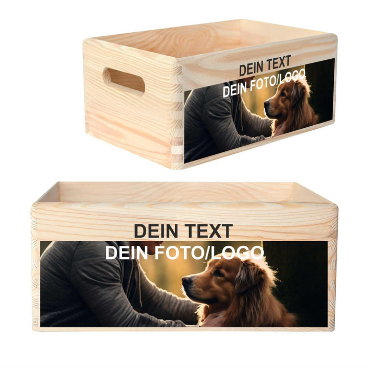 Creative Deco Personalisiert Geschenke Wunschtext + Foto | Fotogeschenke Holzkiste | Dein Eigenes Bi